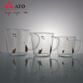 Transparent milk juice mug glass cup drinking set