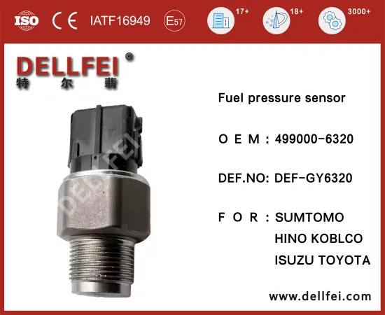 Common Rail Fuel Pressure Sensor 499000-6320 for HINO,SUMTOMO,KOBLCO,ISUZU,TOYOTA