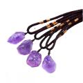 Natural Stone Amethyst Raw Crystal & Gemstone Pendant (20-30mm) Necklace Adjustable