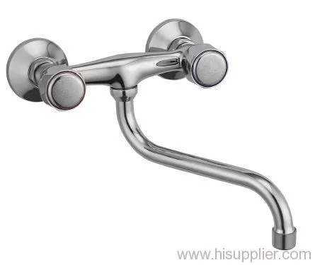 Double Handle Wall Mount Faucet 