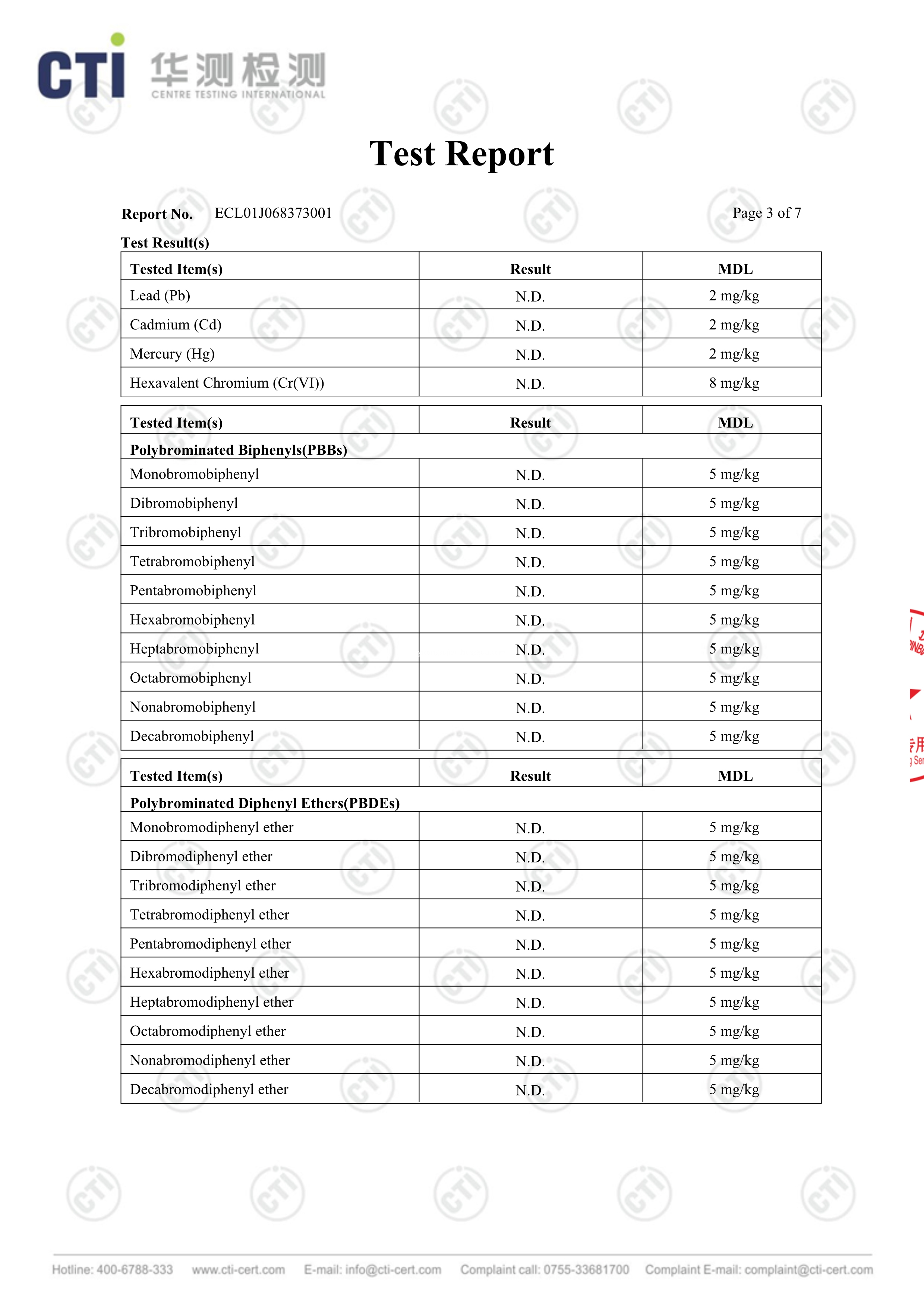 PS Conductive Shee ROHS & Halogen test report 3