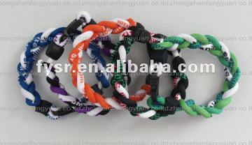 silicone Titanium bracelet/weave titanium bracelet