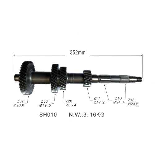 GEARBOX SHAFT 8-94435143-1 / 8944351431 for ISUZU TFR54 4JA1 - 37T/33T/20T/17T/18T/18T