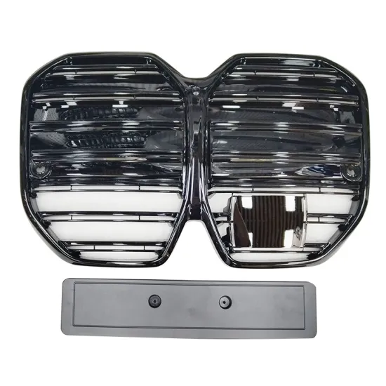 BMW i4 G26 Front Grille Replacement: Double Line Bright Black Model