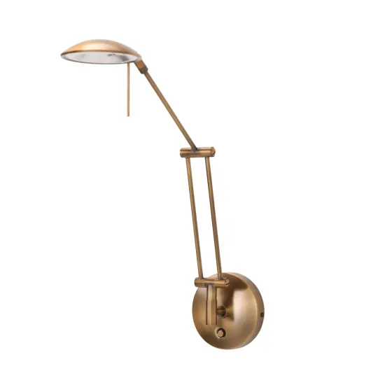 Extendable arm LED wall light