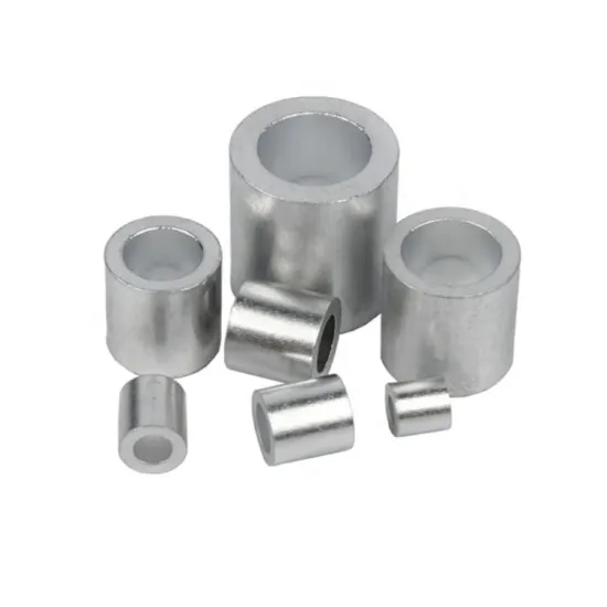 In Stock Aluminum Fishing Crimp Sleeves for Round Wire Leaders and Cable Crimping