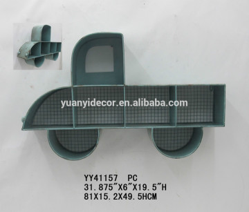 car shape magazine metal wall shelf