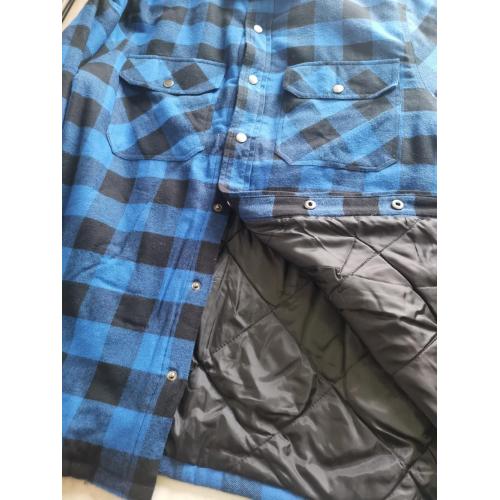 Causal Flannel Shirt Men Y/D Flannel Long Sleeve Shirt With Padding Supplier