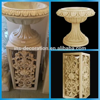 Garden stone flower pots