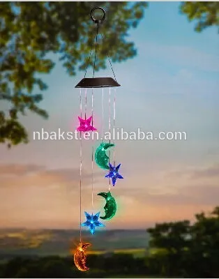 China Solar LED Muti-Color Change Wind Chime