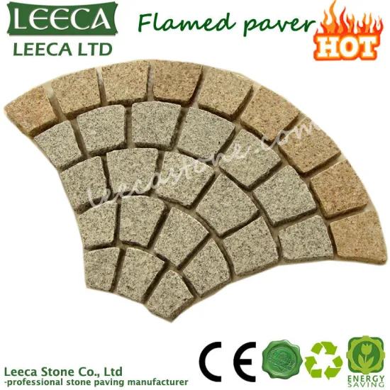 Fan landscaping garden decorative granite paving stone