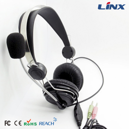 Headphone USB dengan mikrofon untuk PC komputer