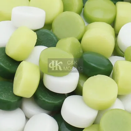 Green Assorted Round Glass Mosaic