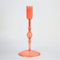 Porte-chandelles de verre de couleur de couleur luxueuse