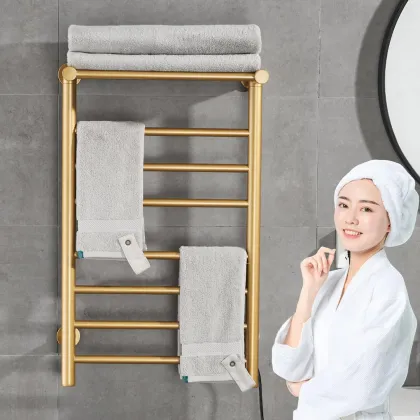 Gold Heated Towel Warmer Rack