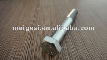 DIN931 half thread hex bolt zinc plated