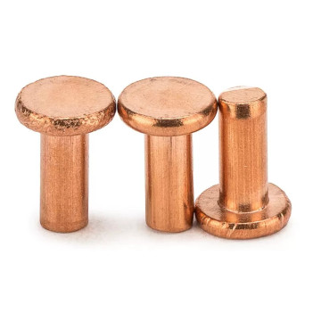 M8, M10, M12 Copper and Brass Rivets: DIN 7338 Solid Rivets and Jeans Rivets