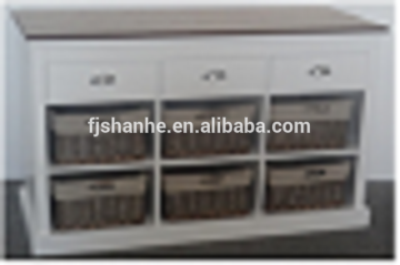 3-Drawer&6-basket sideboard