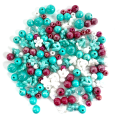 Opaque plastic bulk assorted jewelry christmas bead