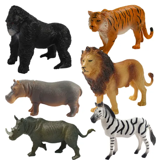 Plastic Realistic Eco-Friendly Toy Zoo Animals Set for Kids