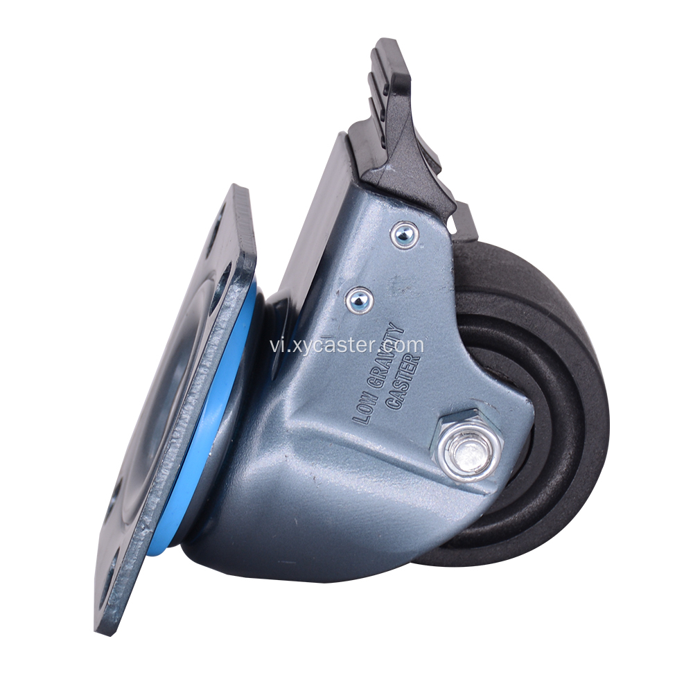 3 inch Caster nylon trọng lực thấp với phanh