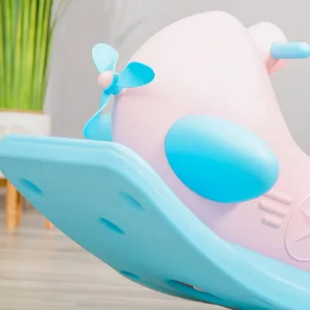 Plastic Rocking Horse Toy for Babies with Airplane-Style Ride