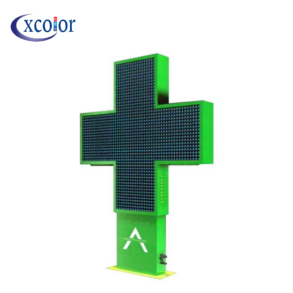 LED Pharmacy Cross Display Message Scrolling P10 Screen