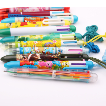 6 Color Multi-Color Logo Plastic Pen Set