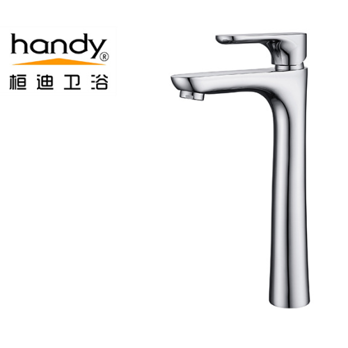 Deck Mounted High Body Brass Chrome Basin Faucet