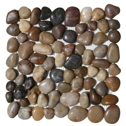 Polished Natural Pebble Stone Carpet Foot Massage Bath Mats
