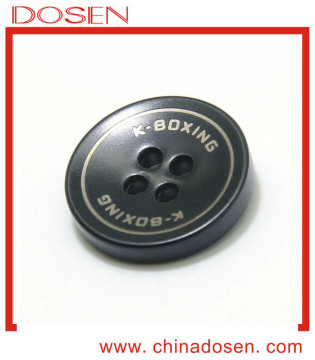 Fashion wholesale personal customized brand metal four hole sewing button for clothing zamak material in china.