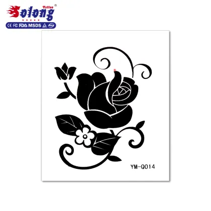 Solong tattoo fision OEM black tattoo sticker body temporary tattoo sticker