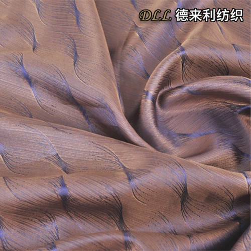 Offee نسيج جاكار بنمط ريش بني