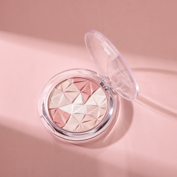 Süße rosa Highlighter -Palette - Luxusgesicht Illuminator Make -up gepresstes Glühpulver
