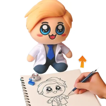 Muñeco de doctor Soft Soft personalizado: lindos juguetes de felpa personalizados al por mayor