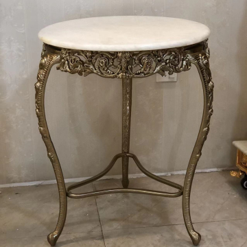 Retro Bronze Carved Tea Table