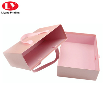 Pink Drawer Box With Ribbon Handle