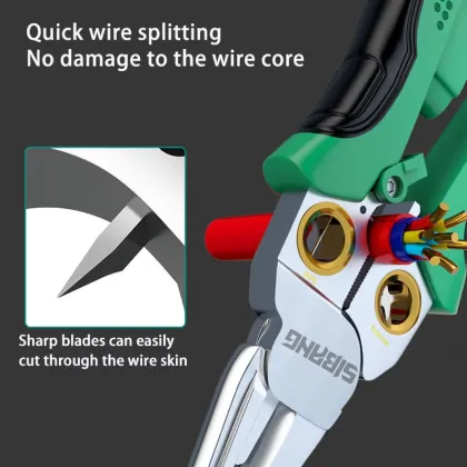 Green and black electric wire stripper