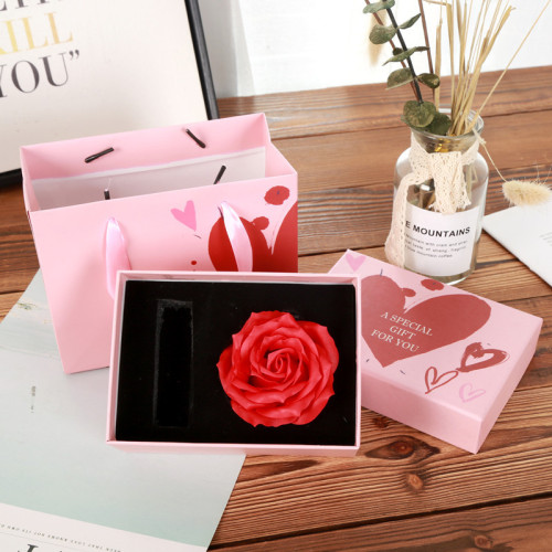Kotak Hadiah Lipstik Kemasan Bunga Diawetkan Dengan Tutup