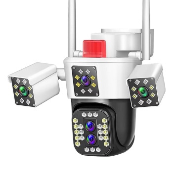IPC360 Home 4K Multi-lens PTZ WiFi Camera with 3D Navigation, Alexa Compatible, IP66 Waterproof