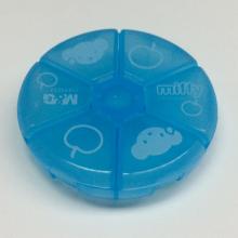 Plastic convenient six-grid round pill case