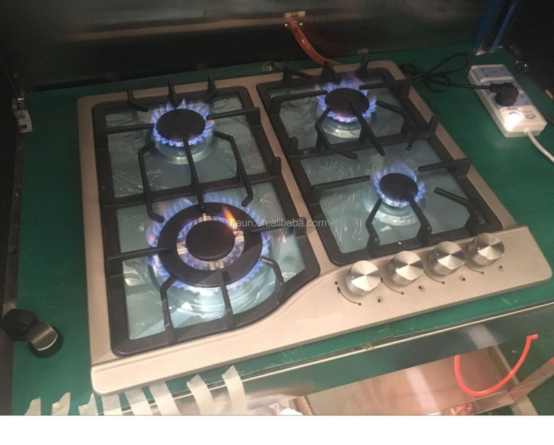 Manufacturer Stainless Steel Built-in 60cm Gas Cooker 4 Burners Gas Stove Burners Top Plate Induction Ceramic Gas Stove