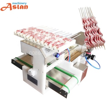 Bamboo Sticks Meat Skewers Making Machine for BBQ Mutton