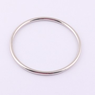 High Quality Silver Large Zinc Alloy Round O-Ring Buckle Handle for Bag Accessories