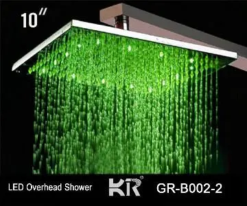 led overhead shower heads with led lights