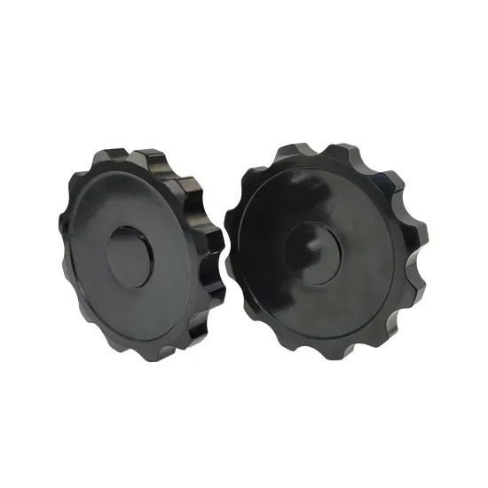 Black Bakelite Small Ripple Hand Wheel with Light Hole and Positioning Screw
