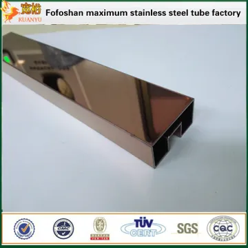 316 pvd plating color burgundy mirror inox rectangular tube decoration material