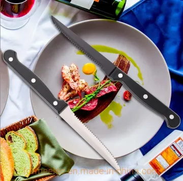 Kitchen Utensils Dinner Knife 4.5inch Stainless Steel Steak Knife 4.5" Serrated Steak Knife