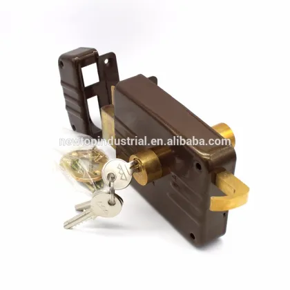 Door lock rim door lock with brass cylinder double open level lock