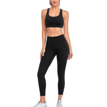 Cross back women fitness yoga sets